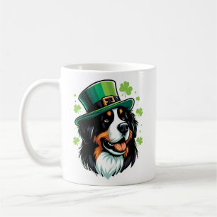 Irischer Berner Hund Leprechaun Hut St. Patrick's Kaffeetasse