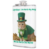 Irischer bester Katzenvater der Welt Flachmann (Links)