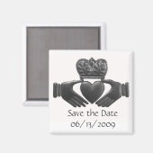 Irischer Claddagh Save-the-Date-Magnet Magnet (Vorderseite/Rückseite)