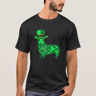 Irischer Corgi Hund Shamrocks Grüne Mütze St Patri T-Shirt