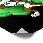 Irischer Dabbing Leprechaun Boxer St Patricks Lust Poster (Ecke)