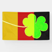 Irischer deutscher Flaggen-Kleeblatt-Klee St Banner (Horizontal)