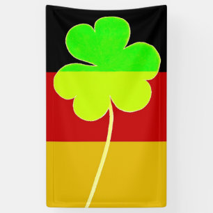 Irischer deutscher Flaggen-Kleeblatt-Klee St Banner