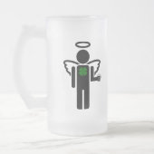 irischer Engel. Mattglas Bierglas (Links)