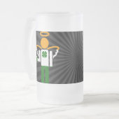 irischer Engel. Mattglas Bierglas (Vorderseite Links)