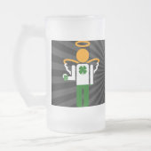 irischer Engel. Mattglas Bierglas (Links)
