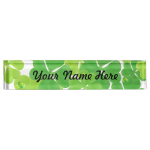 Irischer Fab Kleeblatt-Entwurf Namensplakette