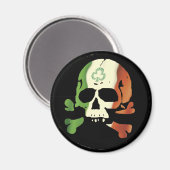Irischer Fahnenschädel Magnet (Vorderseite/Rückseite)