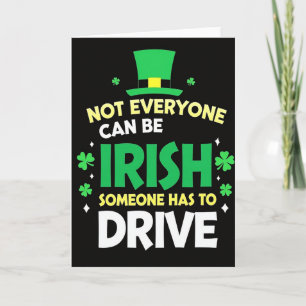 Irischer Fahrer Lustige St. Patrick Karte