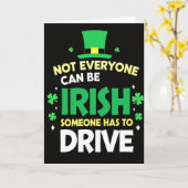Irischer Fahrer Lustige St. Patrick Karte (Gelbe Blume)