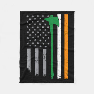 Irischer Feuerwehrmann Amerikanische Flagge Cool S Fleecedecke
