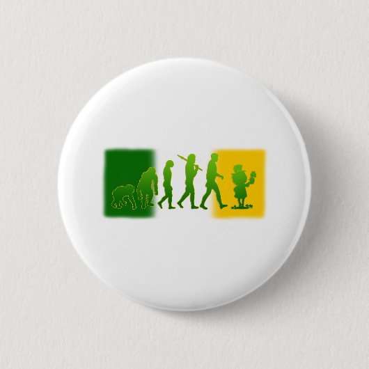 Irischer Flagge Kobold-Evolutionsgang Button (Vorderseite)