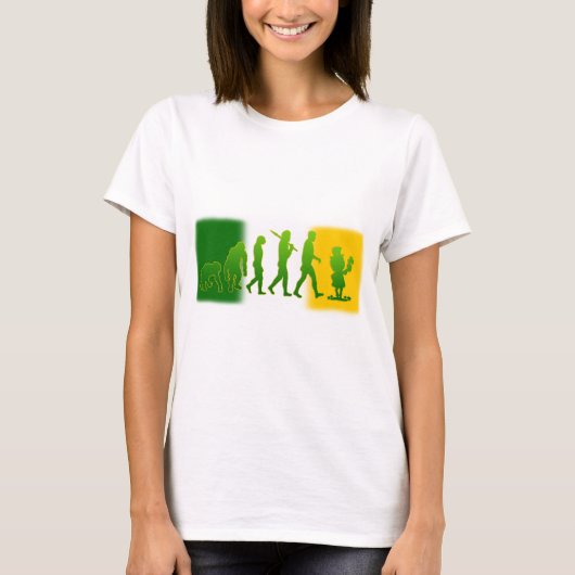 Irischer Flagge Kobold-Evolutionsgang T-Shirt (Vorderseite)
