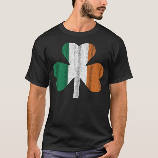 Irischer Flaggen-Klee T-Shirt (Vorderseite)