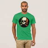 Irischer Flaggen-Schädel schlicht T-Shirt (Vorne ganz)