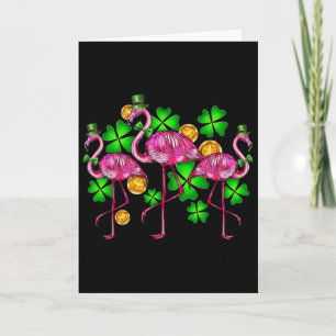 Irischer Flamingo St Patricks Tag Vogel Tier Kinde Karte