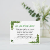 irischer Fluch Postkarte (Stehend Vorderseite)