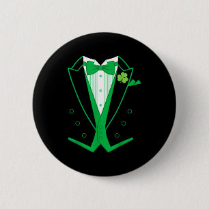 Irischer formeller Smoking St. Patrick's Day  Button