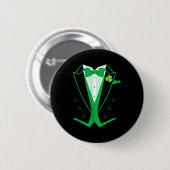 Irischer formeller Smoking St. Patrick's Day Button (Vorne & Hinten)