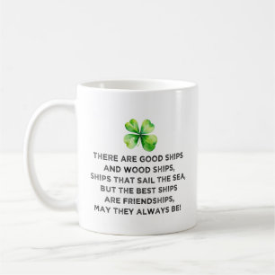 Irischer Freundschafts Toast 4-Blatt-Klee St. Patr Kaffeetasse
