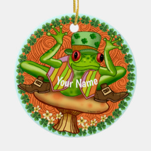 Irischer Frosch  Keramik Ornament