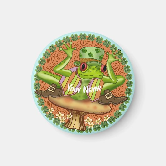 Irischer Frosch Magnet (Vorne)