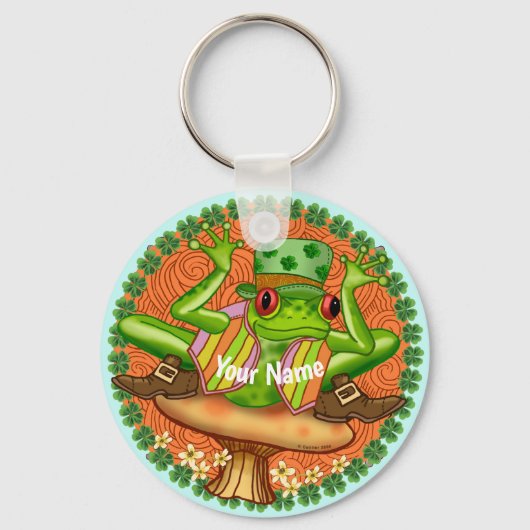 Irischer Frosch Schlüsselanhänger (Vorderseite)