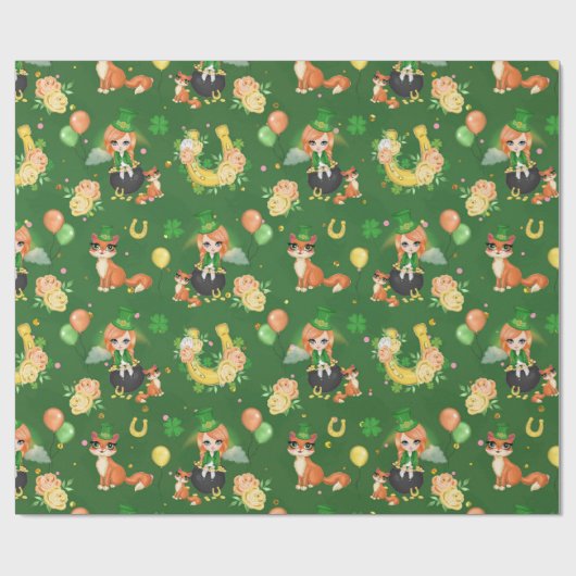 Irischer Geburtstag  Geschenkpapier (Flach)