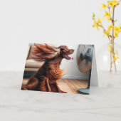 irischer Geburtstag mit blühendem Fächer Karte (Gelbe Blume)