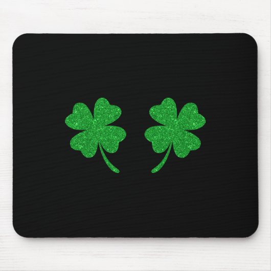 Irischer Glücksklee Brustklee St. Patricks Tag Mousepad (Vorne)