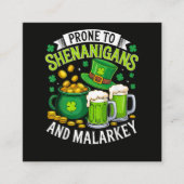 Irischer Gnom St. Patrick anfällig für Schabernack Begleitkarte (Vorderseite)