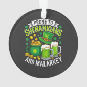 Irischer Gnom St. Patrick anfällig für Schabernack Ornament (Rückseite)