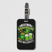 Irischer Gnom St. Patrick neigt zu Schabernack Gepäckanhänger (Vorderseite Vertikal)