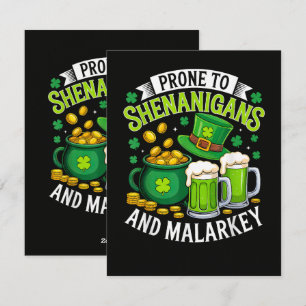 Irischer Gnom St Patricks Neigt zu Schabernack Feiertagskarte