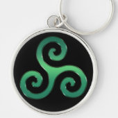 Irischer grüner Celtic Triskelion Schlüsselanhänger (Vorne)