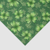 Irischer grüner Vierblattklee Seidenpapier (Detail)
