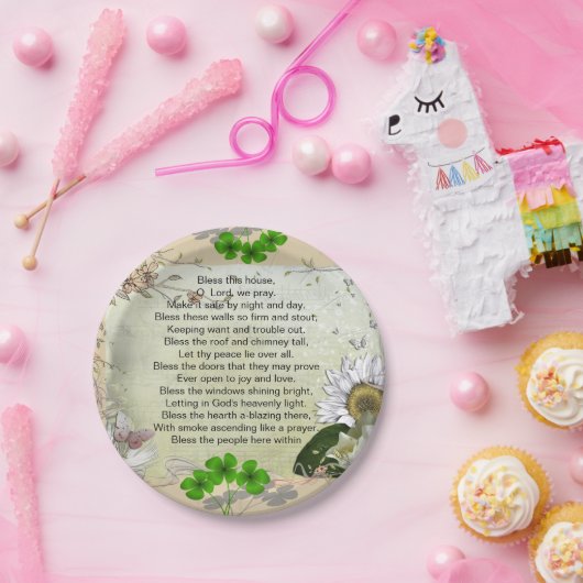 Irischer Haus-Segen-Pappteller Pappteller (Party)