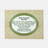 Irischer Heirat-Segen, Gold u. grüne Hochzeit Fußmatte (Vorderseite)