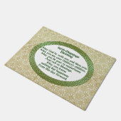 Irischer Heirat-Segen, Gold u. grüne Hochzeit Fußmatte (Schrägansicht)