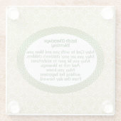 Irischer Heirat-Segen, Gold u. grüne Hochzeit Glasuntersetzer (Rückseite)