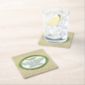 Irischer Heirat-Segen, Gold u. grüne Hochzeit Rechteckiger Pappuntersetzer (Vor Ort)