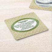 Irischer Heirat-Segen, Gold u. grüne Hochzeit Rechteckiger Pappuntersetzer (angewinkelt)