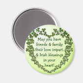 Irischer Herzmagnet Magnet (Vorderseite/Rückseite)