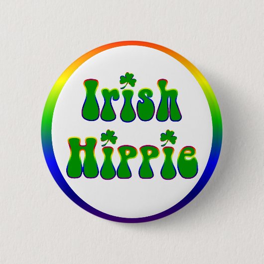 Irischer Hippie rund Button (Vorderseite)