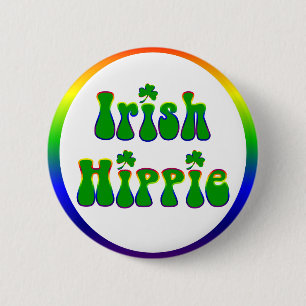 Irischer Hippie rund Button