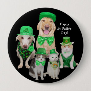 Irischer Hunde-u. Katzen-St Patrick Tag Button
