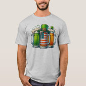 🇮 🇪 irischer Hut, amerikanische Flagge & Bier T-Shirt (Vorderseite)