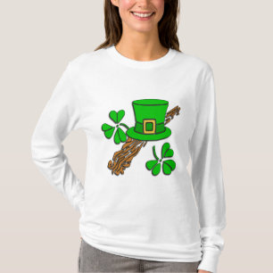 Irischer Hut und Kleeblätter T-Shirt