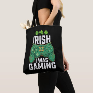 Irischer Ich war Gaming Gamer Spiele St. Patrick's Tasche