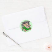 Irischer Igel! Runder Aufkleber (Umschlag)